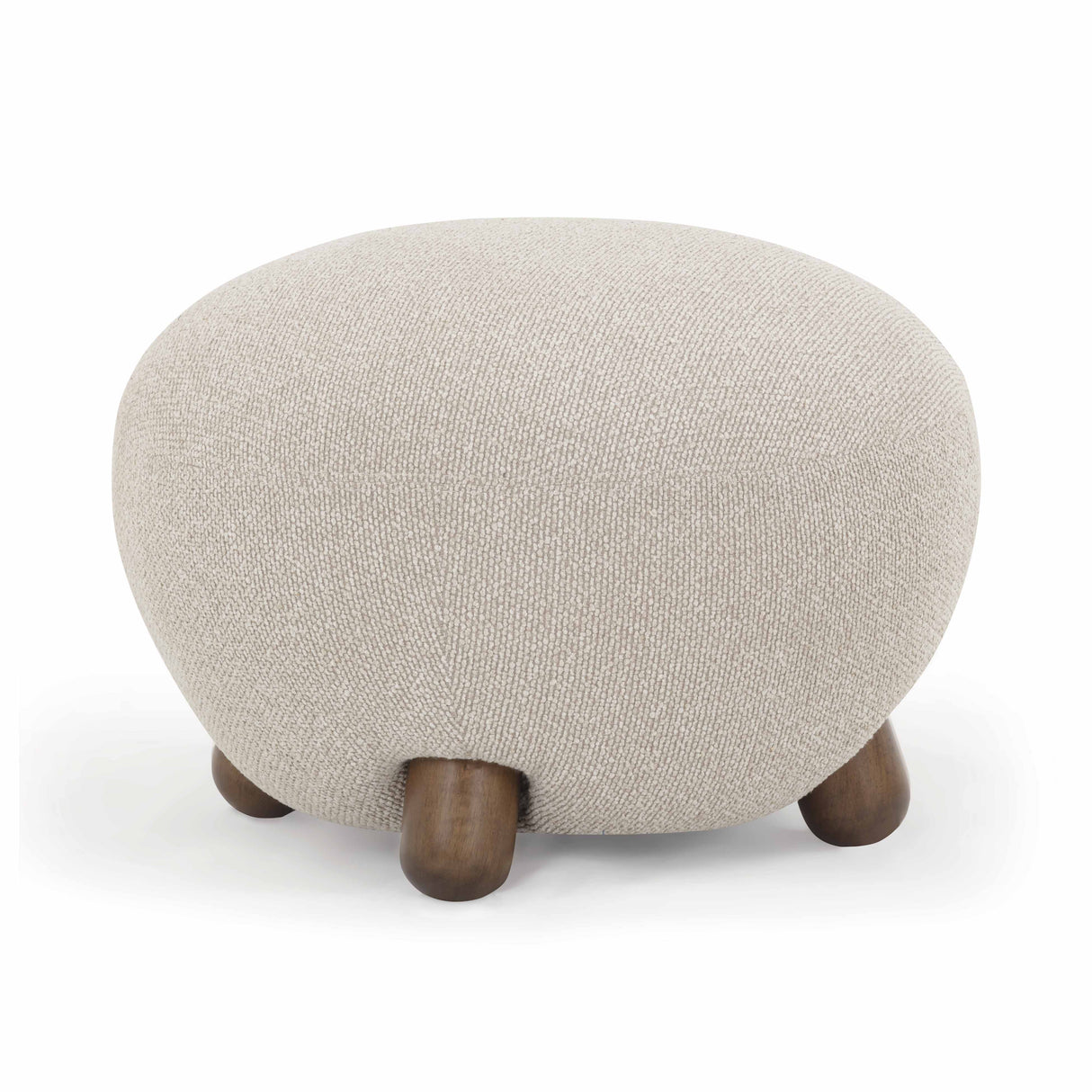 Pucker Warm Grey Boucle Ottoman by TOV Furniture at Eve Furniture