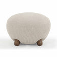 Pucker Warm Grey Boucle Ottoman by TOV Furniture at Eve Furniture