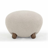 Pucker Warm Grey Boucle Ottoman by TOV Furniture at Eve Furniture