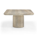 Tyche 55" Faux Travertine Indoor/Outdoor Concrete Rectangular Coffee Table by TOV Furniture at Eve Furniture