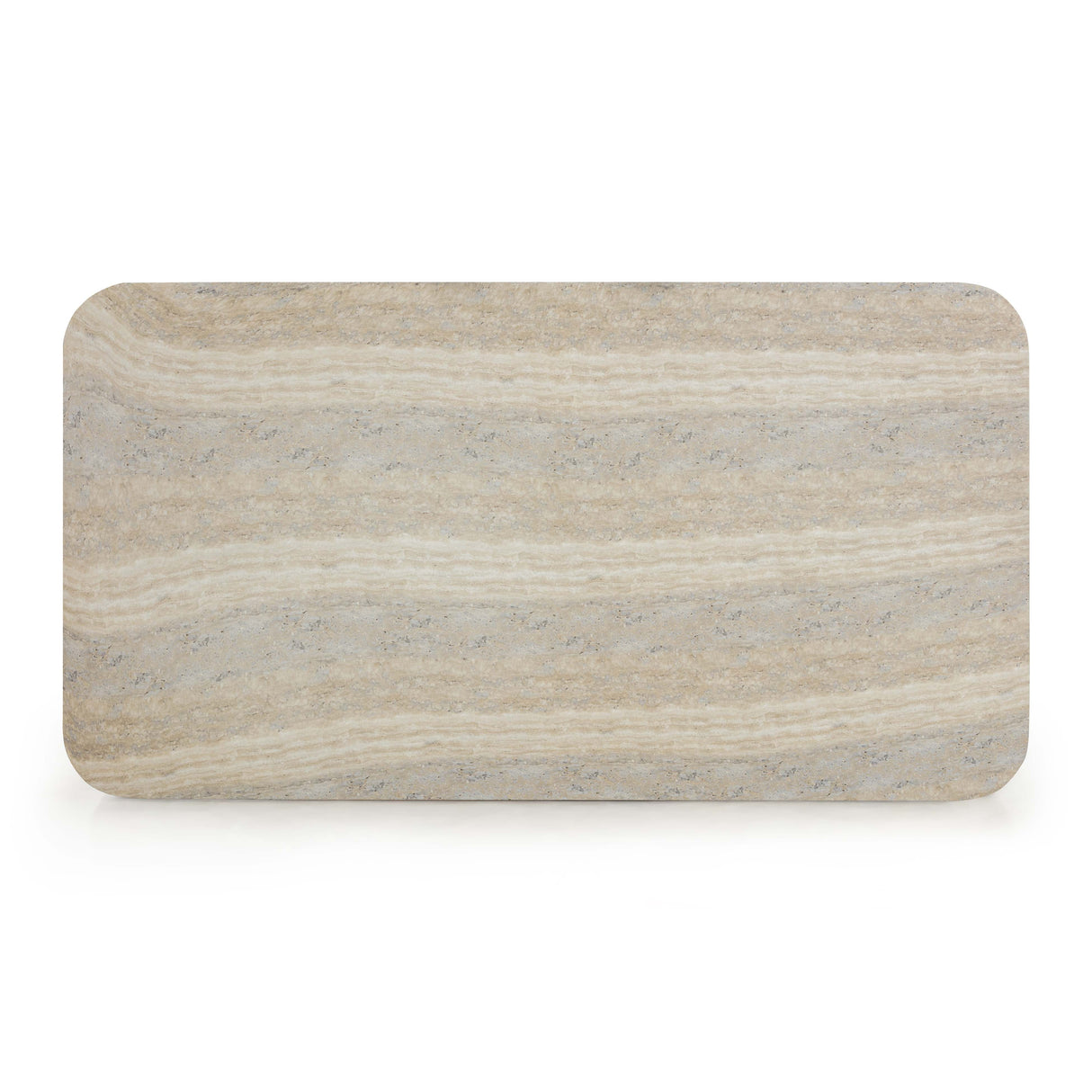 Tyche 55" Faux Travertine Indoor/Outdoor Concrete Rectangular Coffee Table by TOV Furniture at Eve Furniture