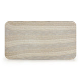 Tyche 55" Faux Travertine Indoor/Outdoor Concrete Rectangular Coffee Table by TOV Furniture at Eve Furniture