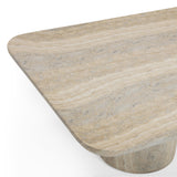 Tyche 55" Faux Travertine Indoor/Outdoor Concrete Rectangular Coffee Table by TOV Furniture at Eve Furniture