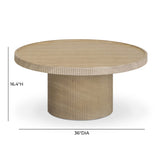 Darcy 36" Concrete Indoor / Outdoor Round Coffee Table by TOV Furniture at Eve Furniture
