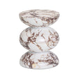 Pia Red Faux Marble Indoor/Outdoor Concrete Side Table by TOV Furniture at Eve Furniture