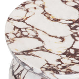 Pia Red Faux Marble Indoor/Outdoor Concrete Side Table by TOV Furniture at Eve Furniture