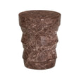 Ayon Faux Red Levanto Marble Indoor/Outdoor Concrete Side Table by TOV Furniture at Eve Furniture