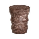 Ayon Faux Red Levanto Marble Indoor/Outdoor Concrete Side Table by TOV Furniture at Eve Furniture