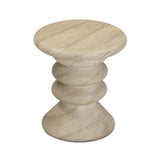 Hyre Faux Travertine Indoor/Outdoor Concrete Side Table by TOV Furniture at Eve Furniture