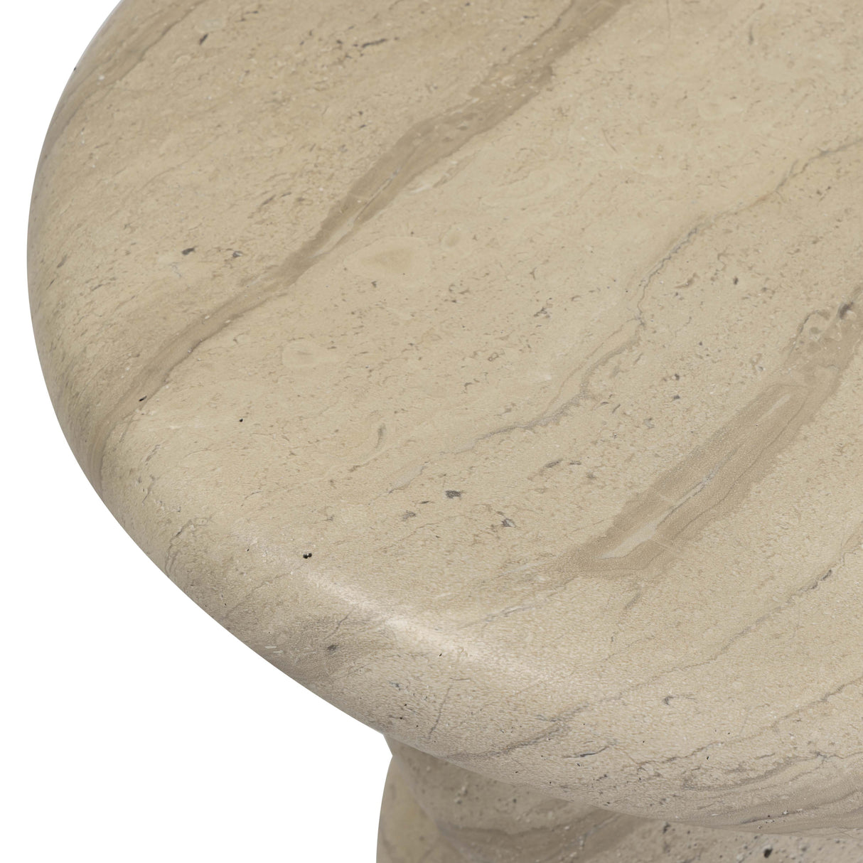 Hyre Faux Travertine Indoor/Outdoor Concrete Side Table by TOV Furniture at Eve Furniture