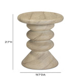 Hyre Faux Travertine Indoor/Outdoor Concrete Side Table by TOV Furniture at Eve Furniture