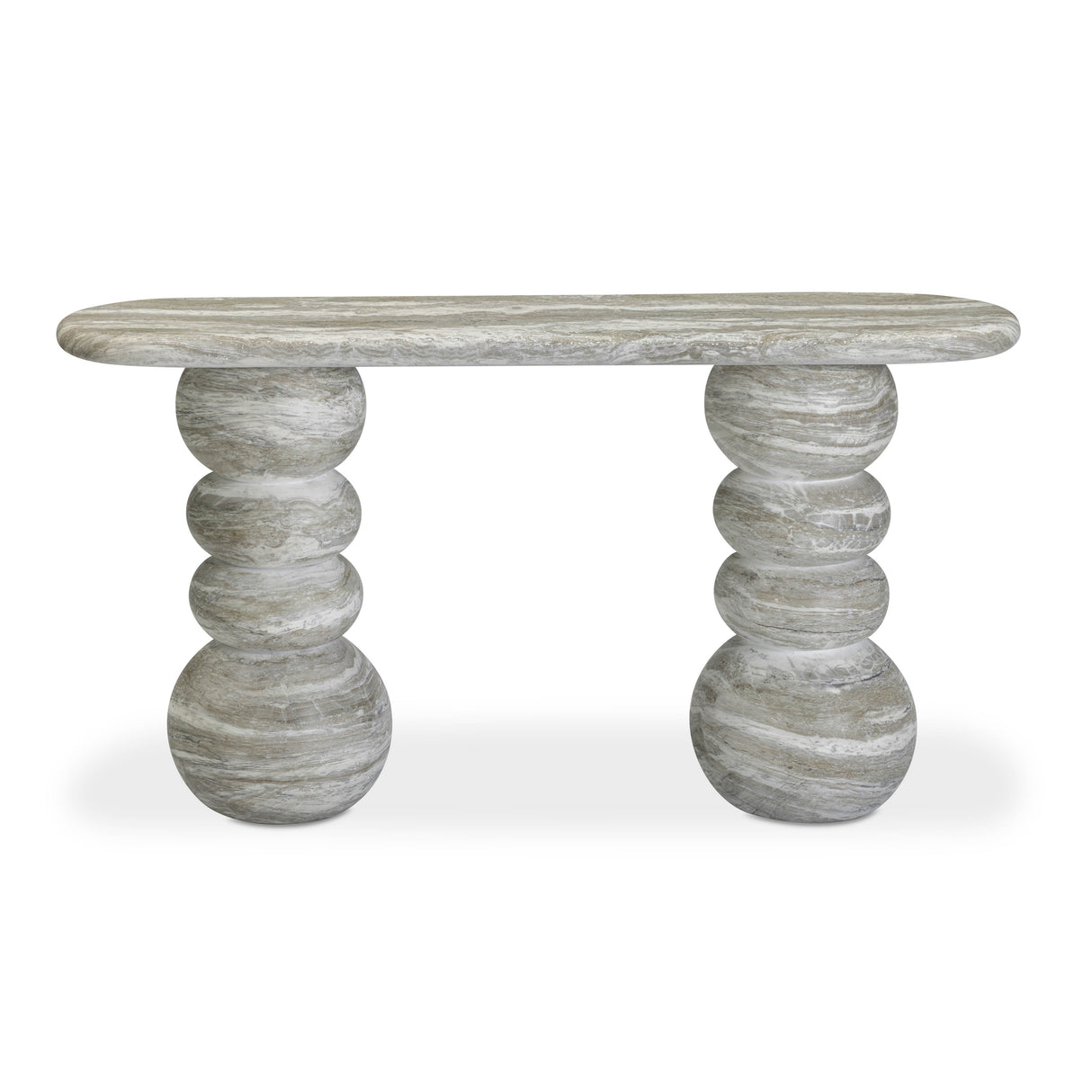 Hyre 59" Faux Stone Indoor/Outdoor Concrete Console Table by TOV Furniture at Eve Furniture