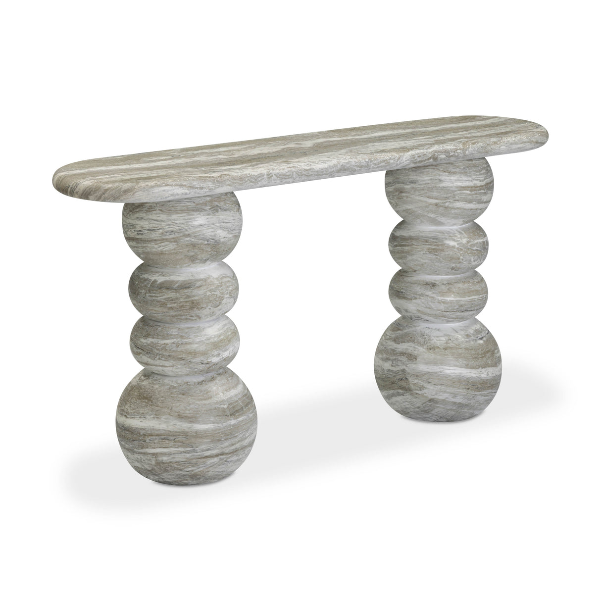 Hyre 59" Faux Stone Indoor/Outdoor Concrete Console Table by TOV Furniture at Eve Furniture