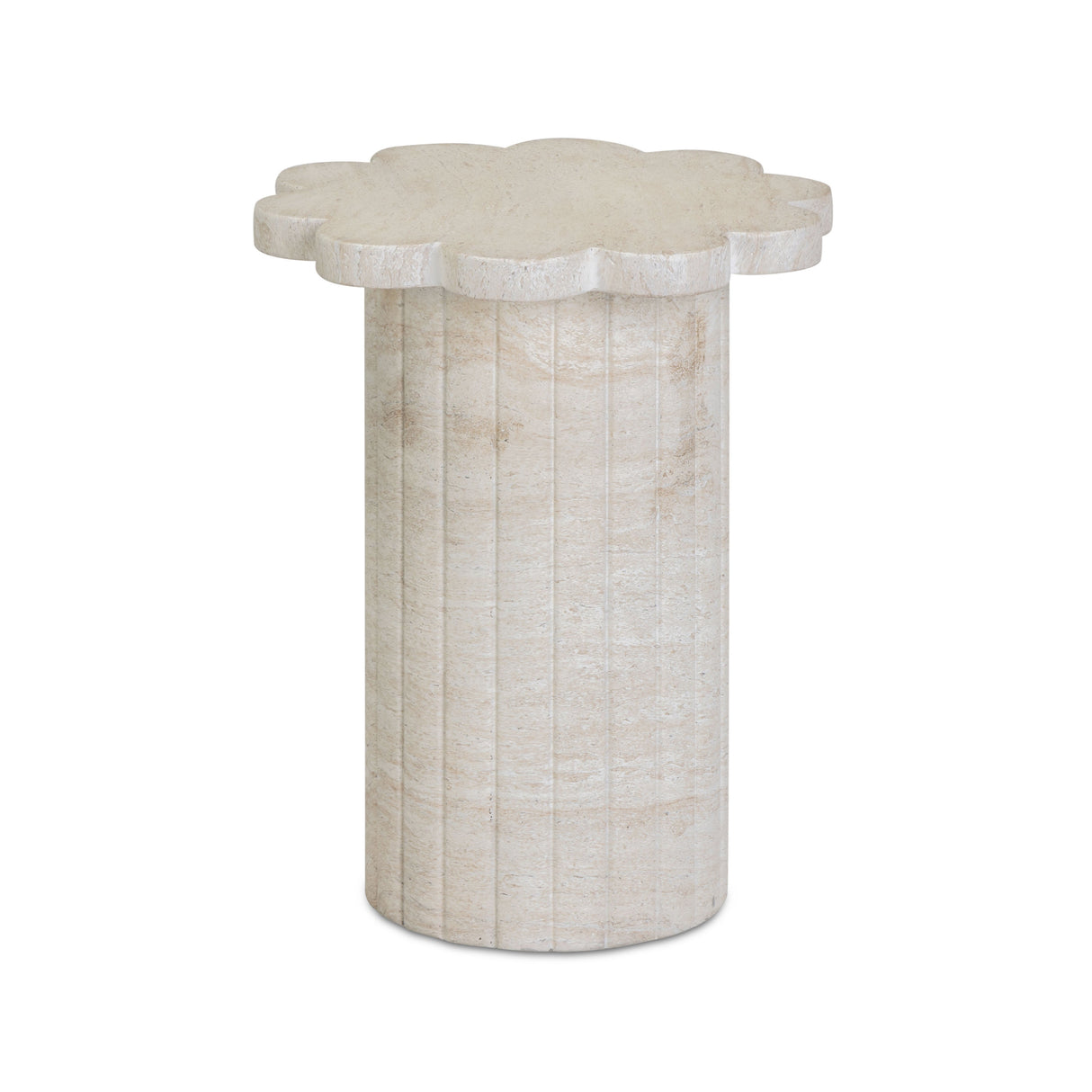 Blossom Faux Travertine Indoor/Outdoor Concrete Side Table by TOV Furniture at Eve Furniture