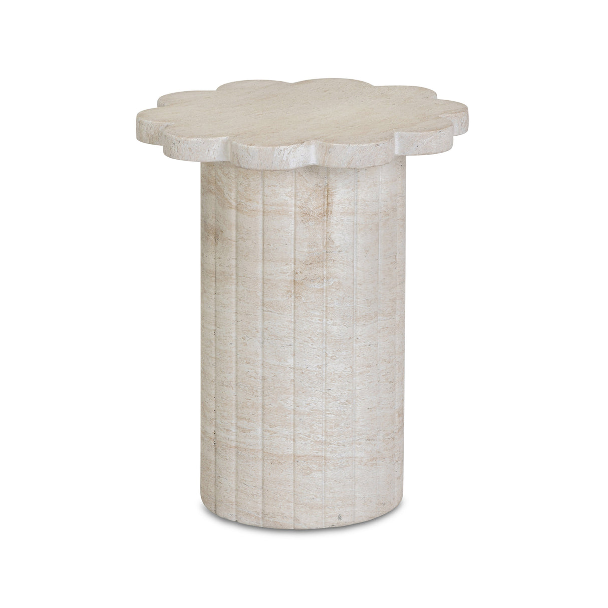 Blossom Faux Travertine Indoor/Outdoor Concrete Side Table by TOV Furniture at Eve Furniture