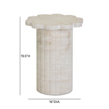 Blossom Faux Travertine Indoor/Outdoor Concrete Side Table by TOV Furniture at Eve Furniture