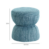 Tomlin Ruched Performance Fabric Game Ottoman by TOV Furniture at Eve Furniture