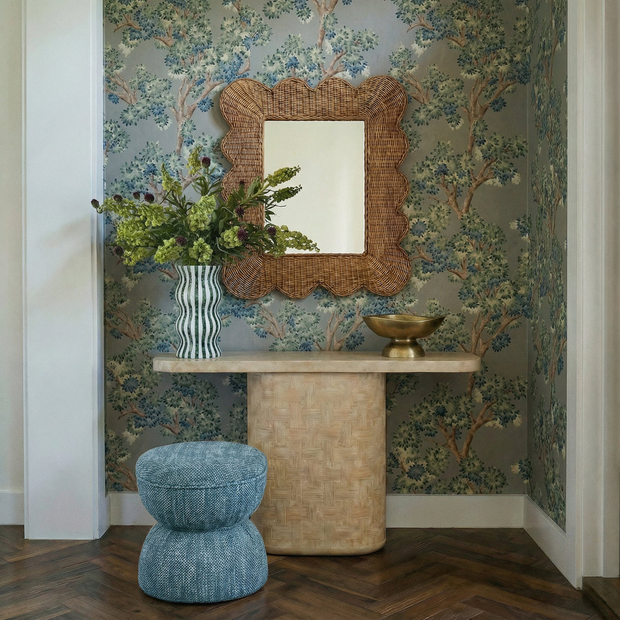 Tomlin Ruched Performance Fabric Game Ottoman by TOV Furniture at Eve Furniture