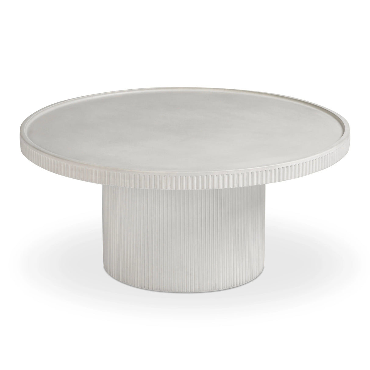 Darcy 36" Concrete Indoor / Outdoor Round Coffee Table by TOV Furniture at Eve Furniture