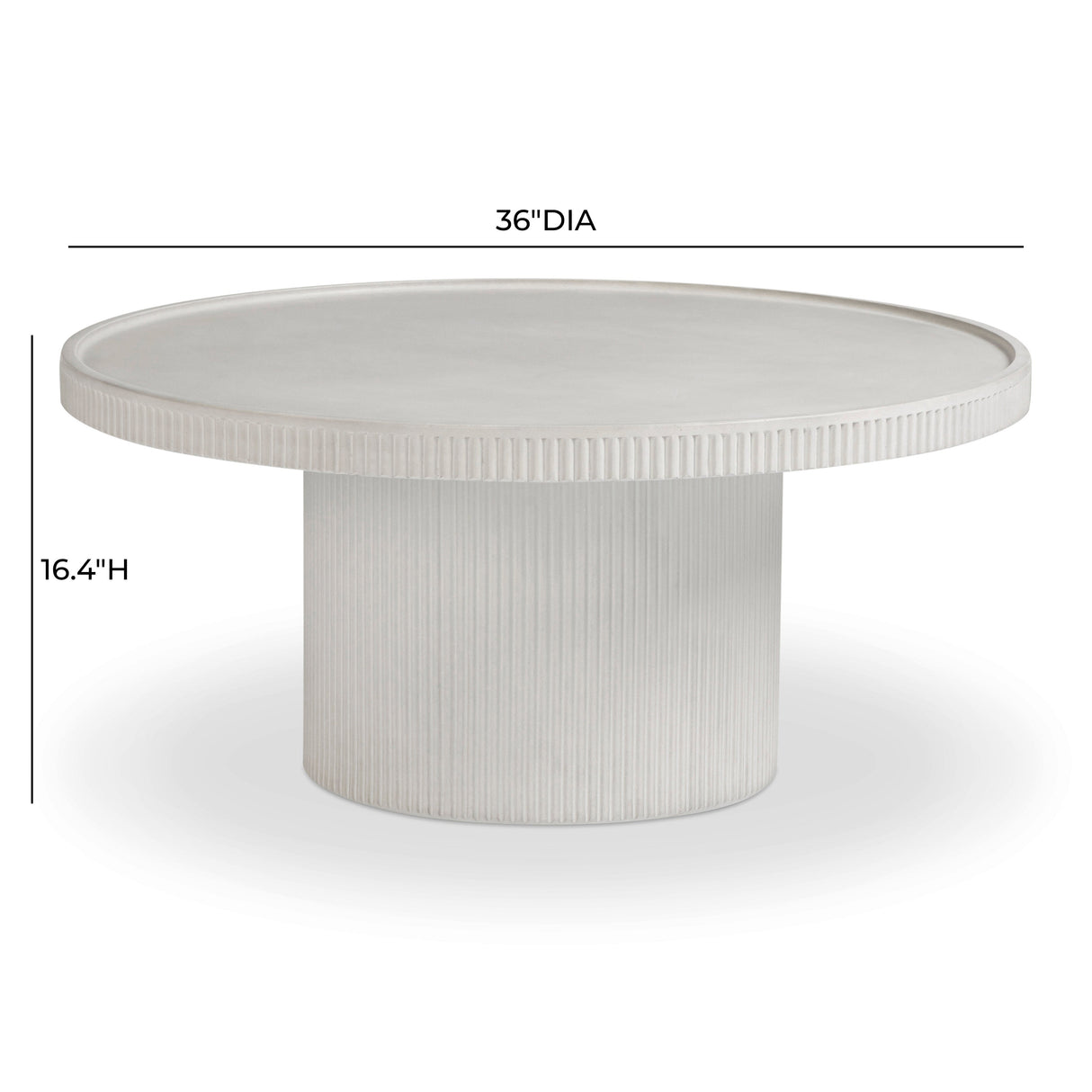 Darcy 36" Concrete Indoor / Outdoor Round Coffee Table by TOV Furniture at Eve Furniture