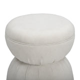 Tomlin Ruched Performance Fabric Game Ottoman by TOV Furniture at Eve Furniture