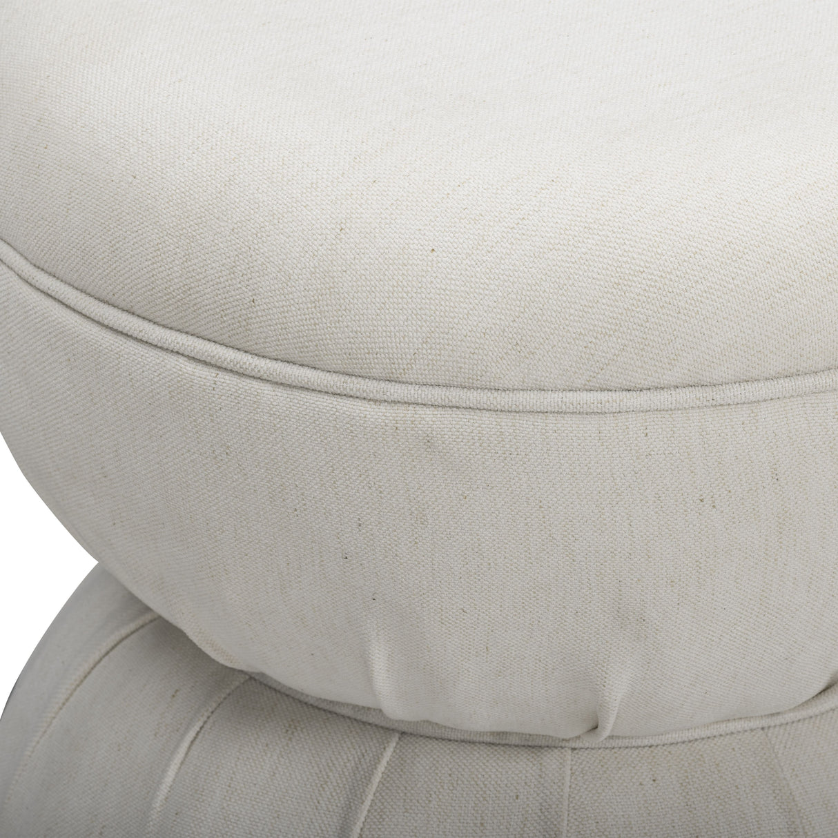 Tomlin Ruched Performance Fabric Game Ottoman by TOV Furniture at Eve Furniture
