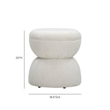 Tomlin Ruched Performance Fabric Game Ottoman by TOV Furniture at Eve Furniture