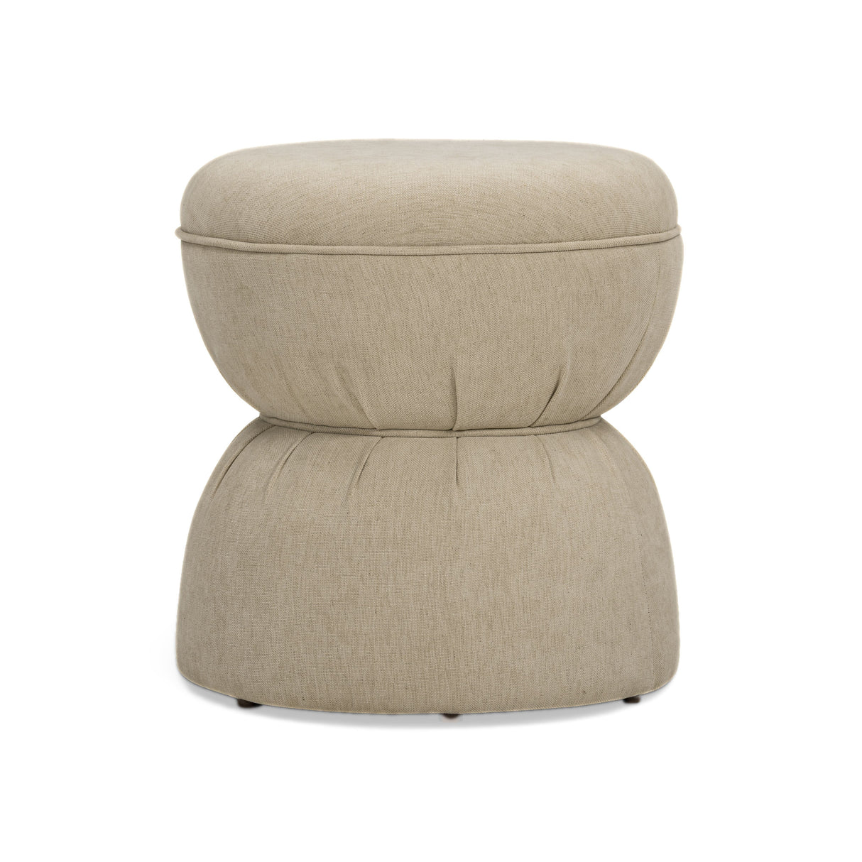 Tomlin Ruched Performance Fabric Game Ottoman by TOV Furniture at Eve Furniture