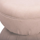 Tomlin Ruched Performance Fabric Game Ottoman by TOV Furniture at Eve Furniture