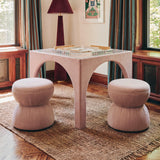 Tomlin Ruched Performance Fabric Game Ottoman by TOV Furniture at Eve Furniture