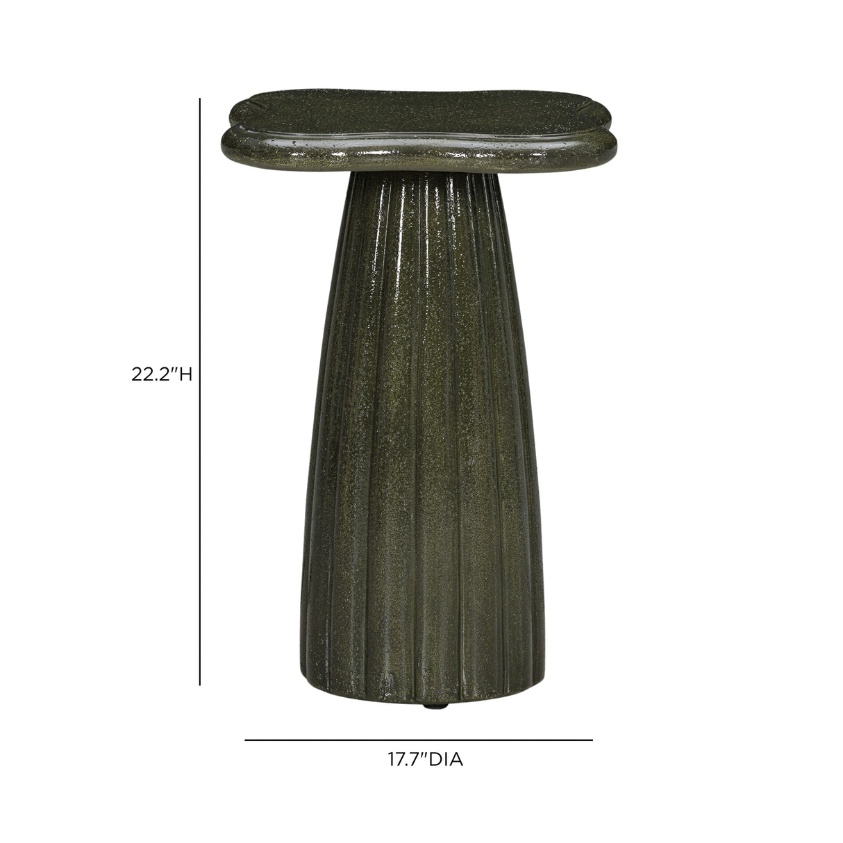 Addison Green Concrete Indoor/Outdoor Side Table by TOV Furniture at Eve Furniture