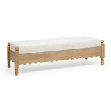Thelma 56" Cream Performance Basketweave Bench by TOV Furniture at Eve Furniture
