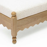 Thelma 56" Cream Performance Basketweave Bench by TOV Furniture at Eve Furniture