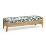 Thelma 56" Leopard Jacquard Bench by TOV Furniture at Eve Furniture