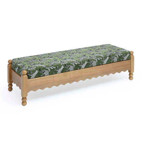 Thelma 56" Leopard Jacquard Bench by TOV Furniture at Eve Furniture