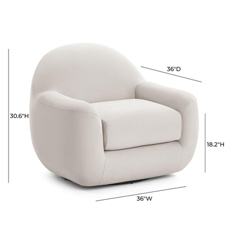 Tiago Velvet Swivel Chair by TOV Furniture at Eve Furniture