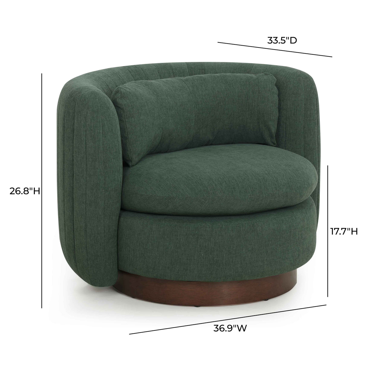 Nura Chenille Swivel Accent Chair by TOV Furniture at Eve Furniture