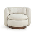 Nura Cream Vegan Mohair Swivel Accent Chair by TOV Furniture at Eve Furniture