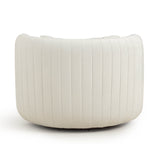 Nura Cream Vegan Mohair Swivel Accent Chair by TOV Furniture at Eve Furniture
