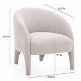Kris Warm Grey Boucle Accent Chair by TOV Furniture at Eve Furniture