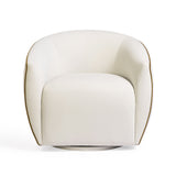 Jordan Contrast Piping Velvet Swivel Chair by TOV Furniture at Eve Furniture