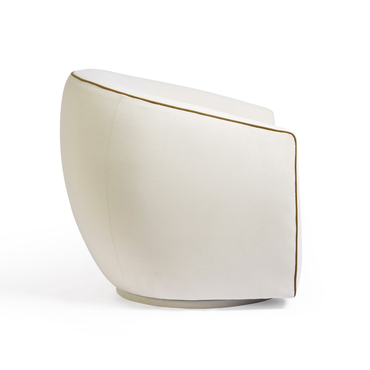 Jordan Contrast Piping Velvet Swivel Chair by TOV Furniture at Eve Furniture