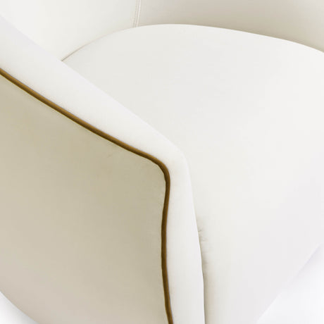 Jordan Contrast Piping Velvet Swivel Chair by TOV Furniture at Eve Furniture