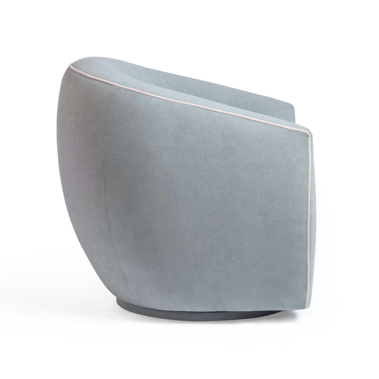 Jordan Contrast Piping Velvet Swivel Chair by TOV Furniture at Eve Furniture