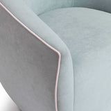 Jordan Contrast Piping Velvet Swivel Chair by TOV Furniture at Eve Furniture