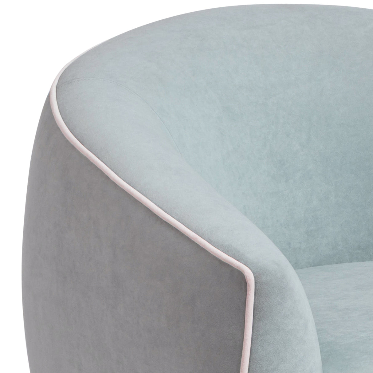 Jordan Contrast Piping Velvet Swivel Chair by TOV Furniture at Eve Furniture