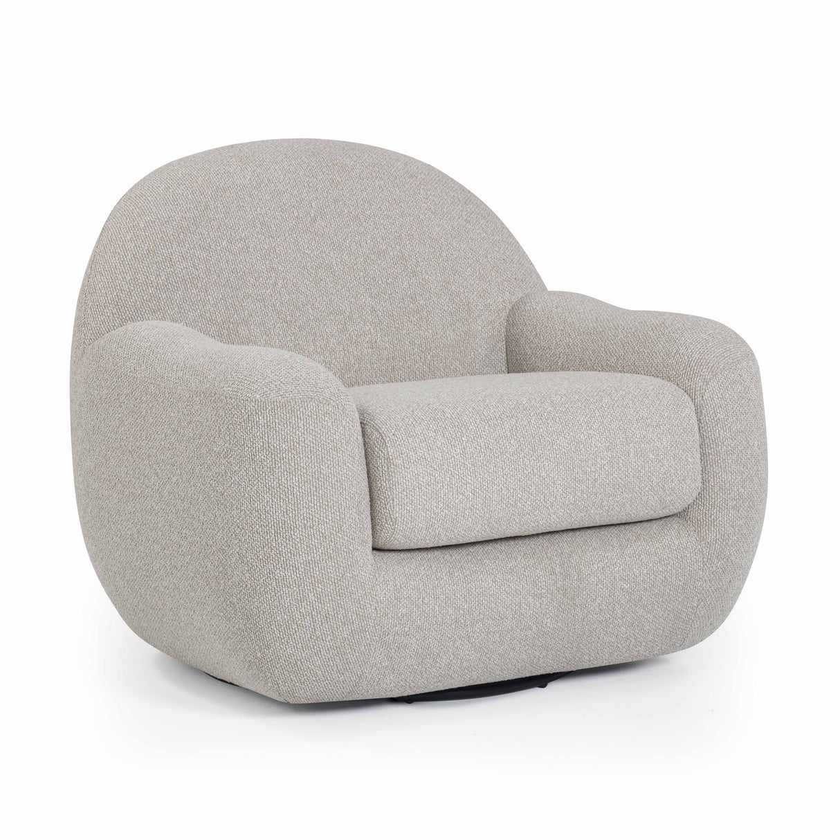 Tiago Warm Grey Boucle Swivel Chair by TOV Furniture at Eve Furniture