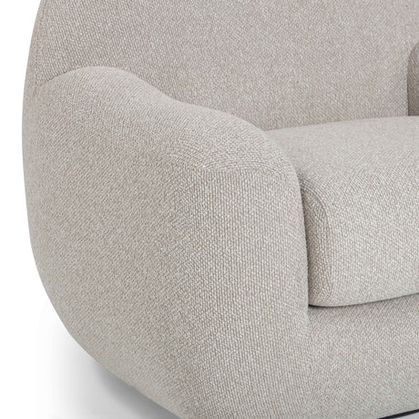Tiago Warm Grey Boucle Swivel Chair by TOV Furniture at Eve Furniture