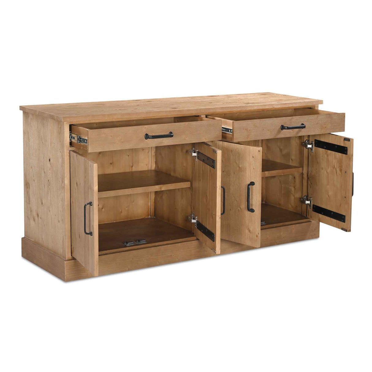 Tade Honey Pine 2 Drawer Sideboard