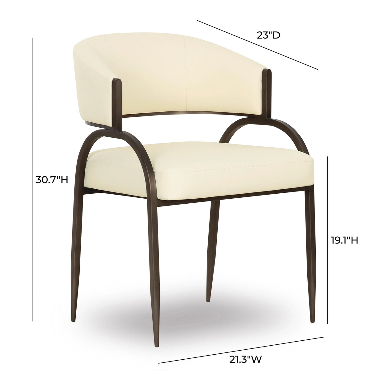Tatum Performance Vegan Leather Dining Chair by TOV Furniture at Eve Furniture